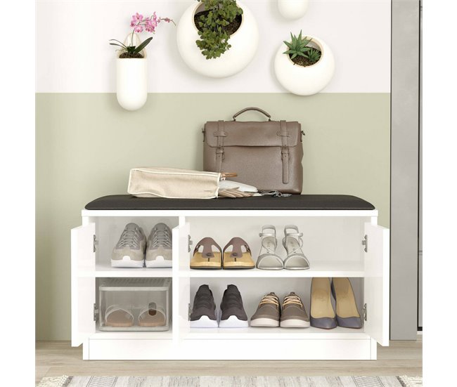 Conforama Zapatero Dpirrell Zapatero Armario De Entrada Multiusos Zapatero 90x36h46 Cm Blanco