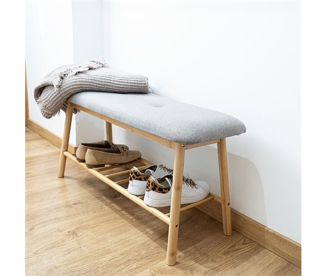 Conforama Zapatero Vinthera Moa Gris Madera 69 X 24 5 X 31 Cm