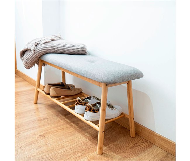 Conforama Zapatero Vinthera Moa Gris Madera 69 X 24 5 X 31 Cm