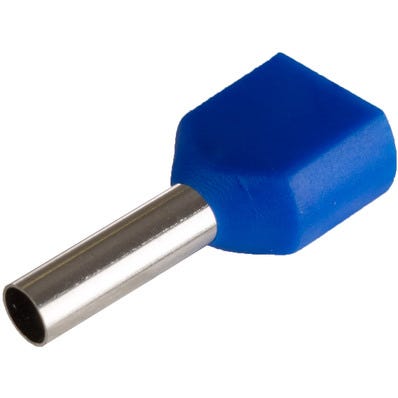 Bricomart 50 UD PUNTERA HUECA DOBLE AZUL 2X2.5 / 10 MM