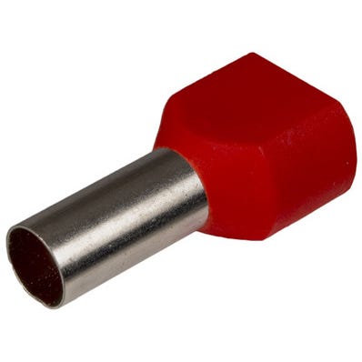 Bricomart 50 UD PUNTERA HUECA DOBLE ROJO 2X10 /14 MM
