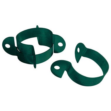 Bricomart ABRAZADERA PARA POSTE REDONDO VERDE 4 UDS