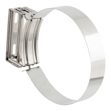 Bricomart ABRAZADERA PARED SIMPLE Ø125MM REGULABLE INOXIDABLE