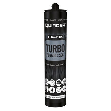 Bricomart ADHESIVO SELLADOR TURBO QUIADSA 290ML BLANCO