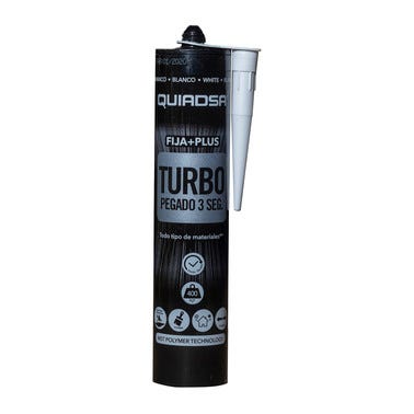 Bricomart ADHESIVO SELLADOR TURBO QUIADSA 290ML NEGRO