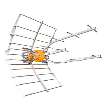 Bricomart ANTENA ELLIPSE UHF CON FUENTE DE ALIMENTACION