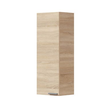 Bricomart ARMARIO PARED BAÑO ECOKIT ROBLE CANADIAN 30X85X25CM