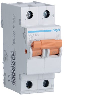 Bricomart AUTOMATICO 1P+N 2 MODULOS 40A MANETA NARANJA HAGER