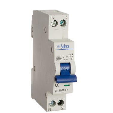 Bricomart AUTOMÁTICO MAGNETOTÉRMICO 1 P+N 1 MODU 20A SOLERA