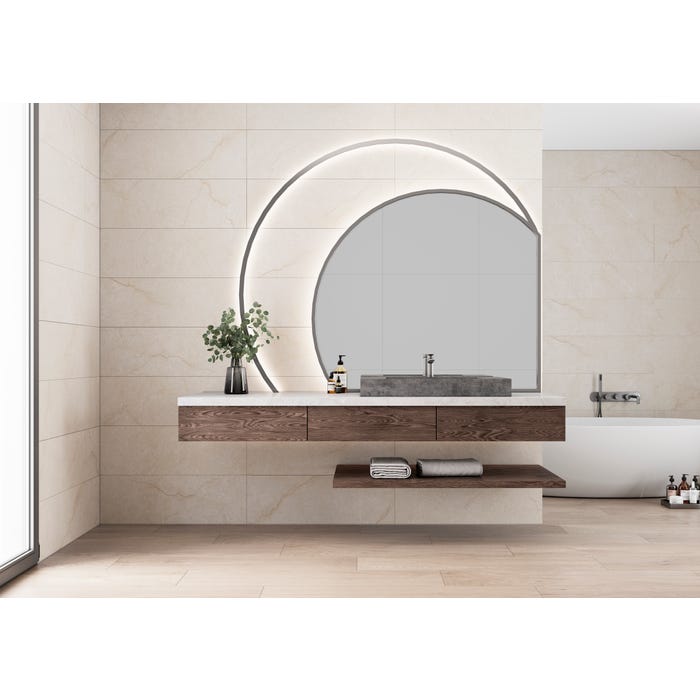 Bricomart AZULEJO PASTA BLANCA 30X90CM ASTER BEIGE BRILLO