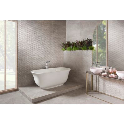 Bricomart AZULEJO PASTA BLANCA 30X90CM THUNDER DECOR GRIS