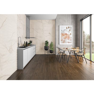 Bricomart AZULEJO PASTA BLANCA 40X120CM MARMOL GOLD