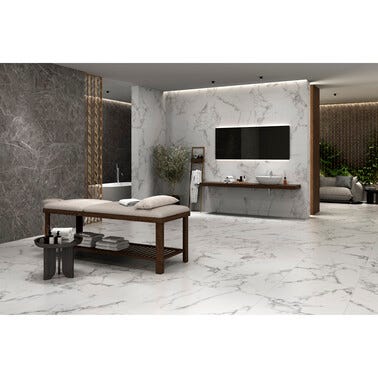 Bricomart AZULEJO PASTA BLANCA 40X120CM MILANO WHITE
