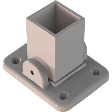 Bricomart BALAUSTRE ALUMINIO BLANCO SOPORTE BARANDILLA 30/40