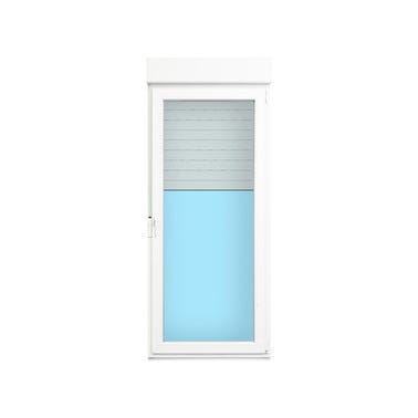 Bricomart BALCONERA PVC ABATIBLE CON PERSIANA BLANCA 90X218CM DERECHA