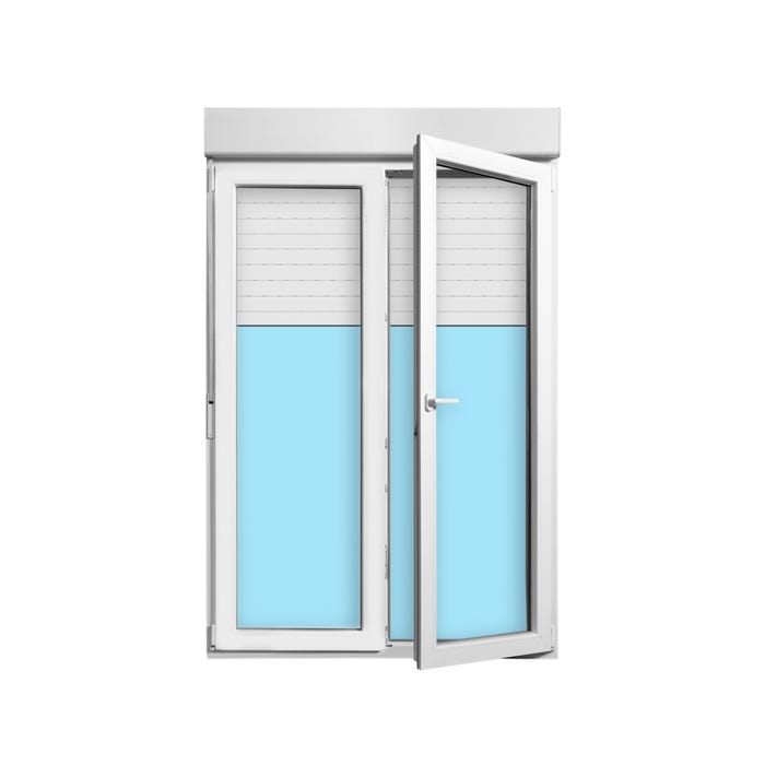 Bricomart BALCONERA PVC OSCILOBATIENTE CON PERSIANA BLANCA 140X218CM