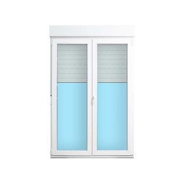 Bricomart BALCONERA PVC OSCILOBATIENTE CON PERSIANA BLANCA 140X218CM