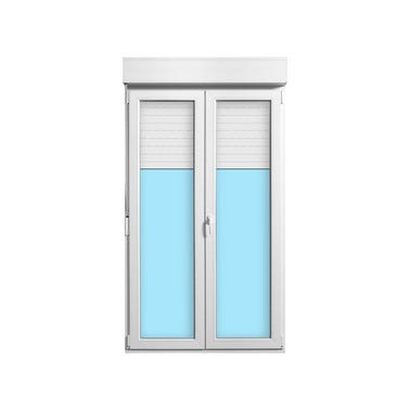 Bricomart BALCONERA PVC OSCILOBATIENTE CON PERSIANA BLANCA 120X218CM