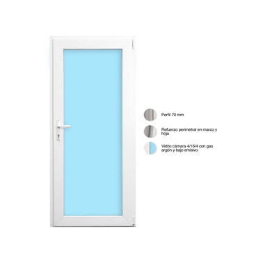 Bricomart BALCONERA PVC PRACTICABLE BLANCA 90X200CM DERECHA