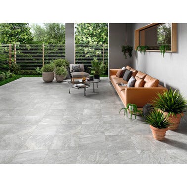 Bricomart BALDOSA EXTERIOR PORCELÁNICO 45X45CM FOCUS GRIS
