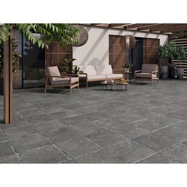 Bricomart BALDOSA EXTERIOR PORCELÁNICO 45X45CM GALENDE GRAFITO