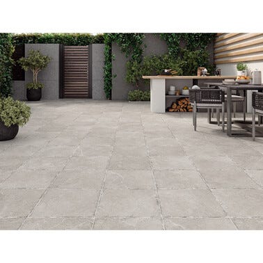 Bricomart BALDOSA EXTERIOR PORCELÁNICO 45X45CM GALENDE GREY