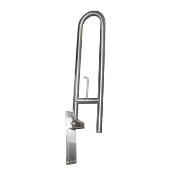 Bricomart BARRA DE APOYO PARA INODORO ABATIBLE DOBLE INOX 73X15 CM