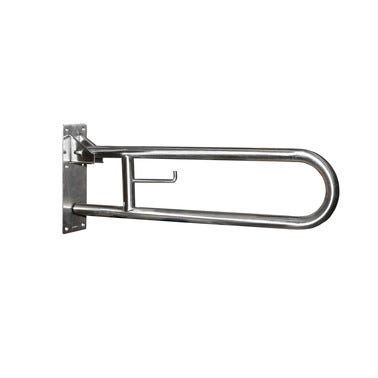 Bricomart BARRA DE APOYO PARA INODORO ABATIBLE DOBLE INOX 73X15 CM