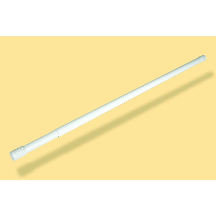 Bricomart BARRA TELESCOPICA EXTENSIBLE PARA CORTINA DE DUCHA 125-220CM BLANCA