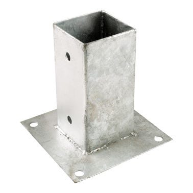 Bricomart BASE ACERO GALVANIZADO CON PLETINA 7X7 CM