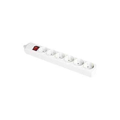 Bricomart BASE MULTIPLE 6 TOMAS CON INTERRUPTOR SIN CABLE