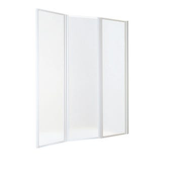 Bricomart BIOMBO DE BAÑERA 3 HOJAS PLEGABLE ECO 140X140CM BLANCO