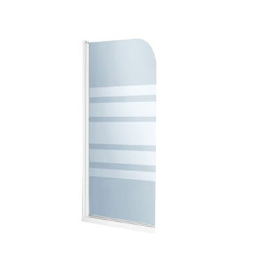 Bricomart BIOMBO DE BAÑERA ABATIBLE NOA 76X130CM BLANCO