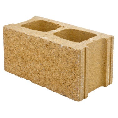 Bricomart BLOQUE DE HORMIGÓN SPLIT ALBERO 39X19X19 CM