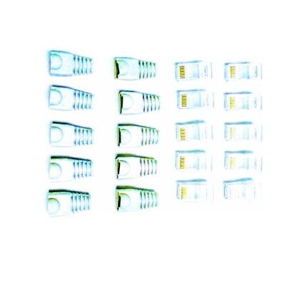 Bricomart 10 CONECTORES RJ45 CON FUNDA UTP CAT6