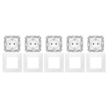 Bricomart 5 SCHUKOS MONOBLOCK SERIE VIVA BLANCO