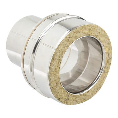 Bricomart ADAPTADOR INOXIDABLE PARED DOBLE Ø100MM