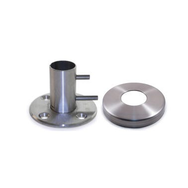 Bricomart ANCLAJE POSTE A SUELO ACERO INOXIDABLE