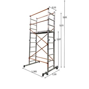 Bricomart ANDAMIO DE ALUMINIO MULTIPLUS
