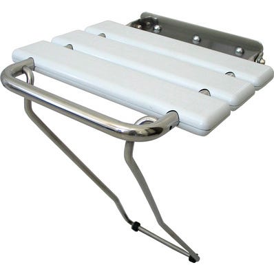 Bricomart ASIENTO DUCHA CON PATA INOX BRILLO