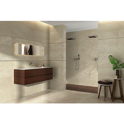 Bricomart AZULEJO PASTA BLANCA 30X90CM MATER CREMA
