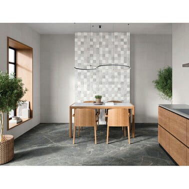 Bricomart AZULEJO PASTA ROJA 30X60CM MITA BLANCO