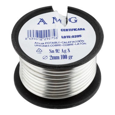 Bricomart BOBINA ESTAÑO-PLATA 8% 100G SIN PLOMO