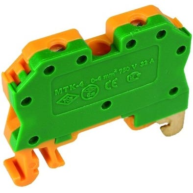 Bricomart BORNA CARRIL DIN VERDE/AMARILLO 4 MM2