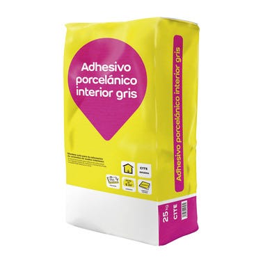Bricomart CEMENTO COLA PORCELÁNICO WEBER 25KG GRIS