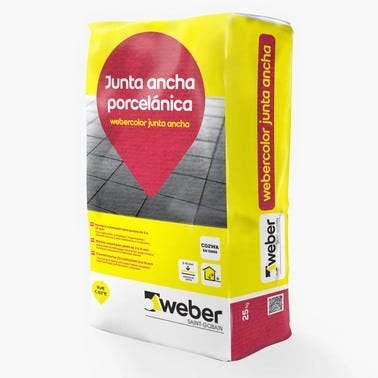 Bricomart CEMENTO JUNTA ANCHA WEBER 25KG NEGRO