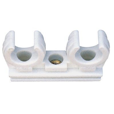 Bricomart CLIP DOBLE FIJATUBO Ø18MM 5 UNIDADES