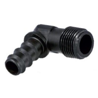 Bricomart CODO 90º 16MMX1/2" MACHO NEGRO
