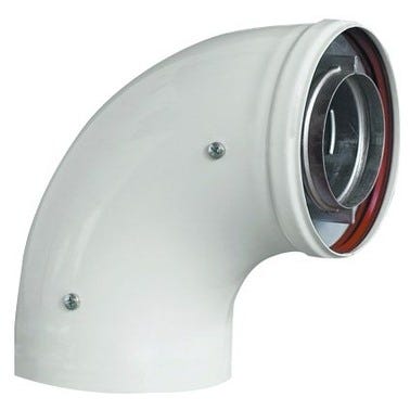 Bricomart CODO 90º BAJO NOX Ø60/100mm MACHO-HEMBRA