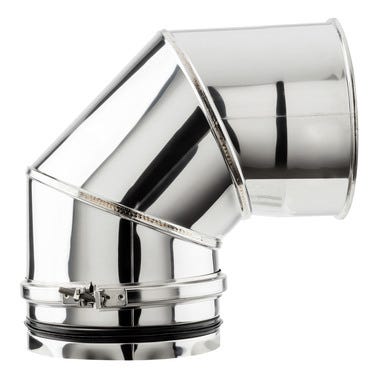 Bricomart CODO 90º PARED SIMPLE Ø150MM INOXIDABLE